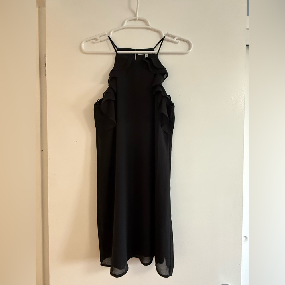 Naked Zebra Black Halter Dress - Size Small
